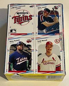 lot 253 image: 1988 Fleer Baseball Box, 36 Sealed Packs of Cards