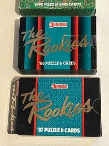 lot 261 image: 1987, 1988, 1990, 1991 Donruss The Rookies Sets - Includes Greg Maddux, Roberto Alomar, Jeff Bagwell RCs