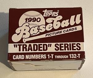 lot 266 image: 1990 and 1991 Topps Traded Baseball Sets - Ivan Rodriguez, Jeff Bagwell, Jason Giambi, David Justice, Scott Erikson RCs