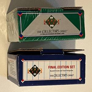 lot 269 image: 1990 Upper Deck High # Series Set and 1991 Final Edititon Set Baseball Cards