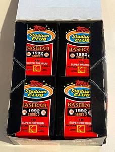 lot 272 image: 1992 Topps Stadium Club Baseball Series 2 Box, 36 Packs of Cards