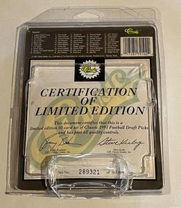 lot 273 image: 1991 Football Classic Draft Picks Set Sealed - Brett Favre RC