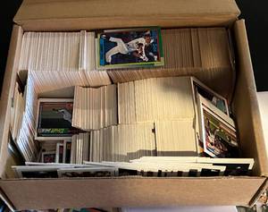 lot 278 image: 1989-1993 Baseball Card Mystery Card Box, Binders and Bag