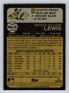 lot 18A image: Royce Lewis Auto RC - 2022 Topps Heritage # ROA-RL Topps Certified Autograph Rookie Minnesota Twins Baseball Card