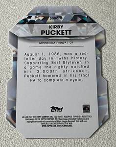 lot 42A image: Kirby Puckett Die Cut 2022 Topps Diamond Greats #DGDC-38 Minnesota Twins Baseball Card