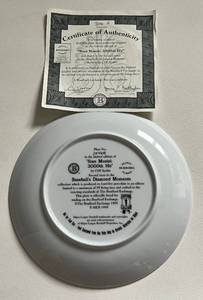 lot 297 image: Stam Musial 3000th Hit Baseball Diamond Moments Plate by The Braford Exchange with COA, limited edition baseball