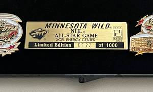 lot 315 image: Minnesota Wild 2004 NHL All-Star Game Pin Set, Limited Edition numbered 01221000, hockey