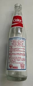 lot 324 image: Rod Carew 1987 Minnesota Twins Coke Bottle, baseball