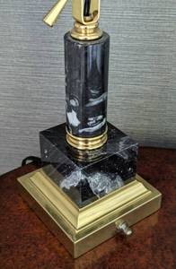 lot 109 image: Brass and Marble Desk Lamp
