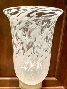 lot 68 image: Decorative Cement Based Glass Urn