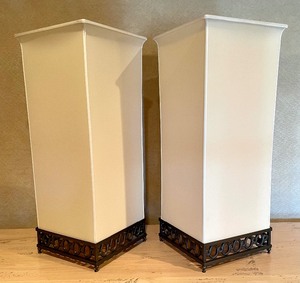 lot 72 image: Pair of Rectangular Italian Crafted Table Lamps