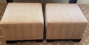 lot 43 image: Pair of Upholstered Thayer Coggin Ottomans