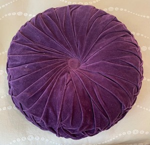 lot 89A image: Two Bright and Beautiful Circular Accent Pillows