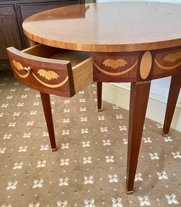 lot 49 image: Baker Furniture Federal Inlaid Mahogany Tea Table or Occasional Side Table