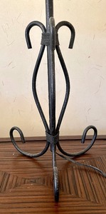 lot 155A image: Ornate Black Metal Table Lamp