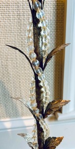 lot 23 image: Pair of Beautiful Tall Bead Accented Table Lamps