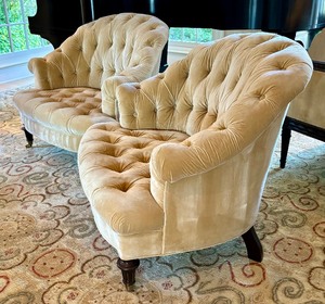 lot 33 image: Pair of Elegant Armchairs