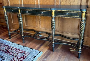lot 28 image: Elegant and Stylish Marble Top Console Table