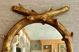 lot 179 image: Rose Tarlow Gilt Tree Wall Mirror