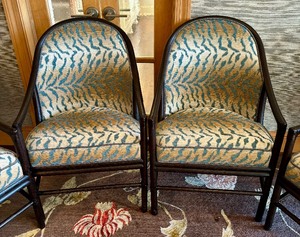 lot 182 image: Four Elegant McGuire Aria Dining Chairs