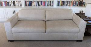 lot 11A image: Ferrell Mittman Neutral Upholstered Sofa