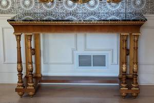 lot 26 image: Colombo Mobili Large Marble Topped Console Table