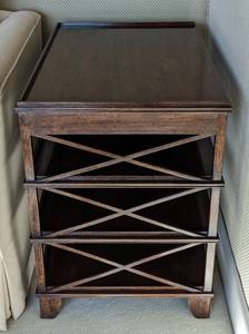 lot 132 image: Pemberley Mahogany Bookstand  Tiered Mahogany Side Table