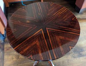 lot 137 image: Beautiful Macassar Ebony Wood Side Table
