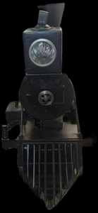 lot 1 image: Two-piece blue and gold all metal, Northern Pacific. Real Steam Engine - Locomotive and Tender on 5-foot track,