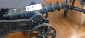 lot 5 image: Two Cast iron Desk Cannons