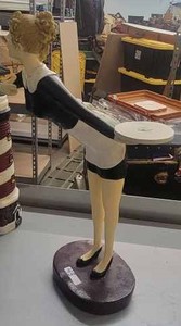 lot 43 image: Ceramic Statue of a Housemaid - Approx. 30-inches tall