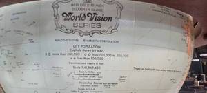 lot 72 image: Vintage World Vision Series Globe - Showing Steamship Routes - 12 inches in diameter