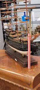 lot 75 image: Early Naval Sailing Ship Model