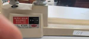lot 119 image: Ohaus Triple Beam Model 700 Gram Scale