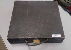 lot 158 image: Vintage 9-piece Beauty Set in Wood Case