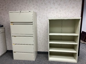 lot 21 image: Lateral File Cabinet & Shelf