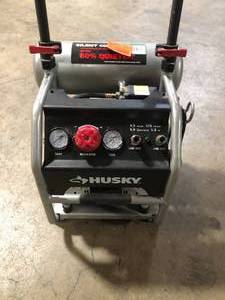 Husky 4.5 Gal. Portable Electric-Powered Silent Air Compressor Customer Returns See Pictures
