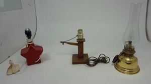 Three Decorative Electric Nightstand Lamps