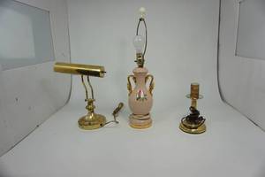 Three Electric Table Or Desk Lamps