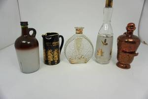 Collectible Jug-100 Pipers From Scotland Pitcher-two Wine Decanters-Creme de Cacao Liquieur Container