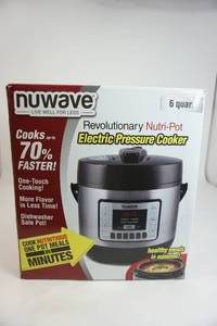 Nuwave 6 Quart Revolutionary Nutri-Pot Electric Pressure Cooker W Lid & Rack