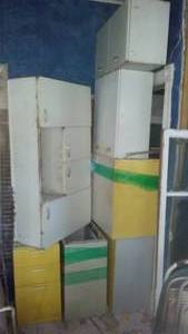 Metal Upper Cabinets And 4 Bases.