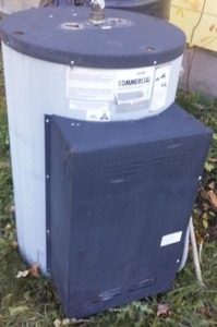 Ruud Commercial Water Heater.