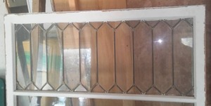Antique Window With Leaded Glass.