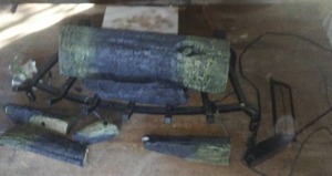 Electric Fireplace Display. damaged but the main components are still there.