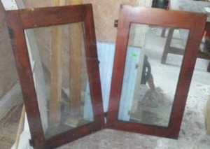 Vintage Glass Cabinet Doors. 28 x 47.25  Quantity - 2