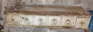 Vintage  Antique Drawer Cabinet. 42 x 8.5 x 14