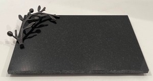 lot 37 image: Michael Aram Black Marble & Cast Iron Cutting Board