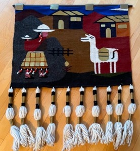 lot 44 image: Hand Woven PERUVIAN Wall Hanging