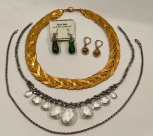 lot 49 image: Costume Jewelry - Napier Necklace & Sterling Silver Chain